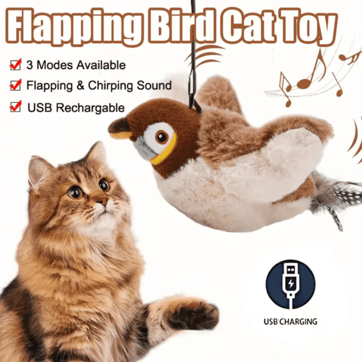 Flying Bird Cat Toy