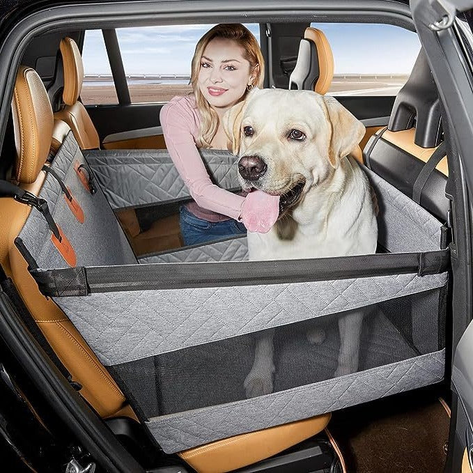 Dog Car Seat Hammock with Mesh Safety Barrier