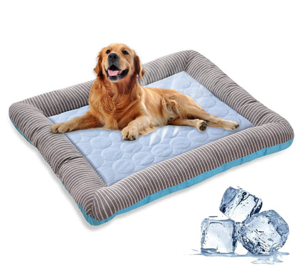 Cooling Bolster Dog Bed with Breathable Sleep Surface