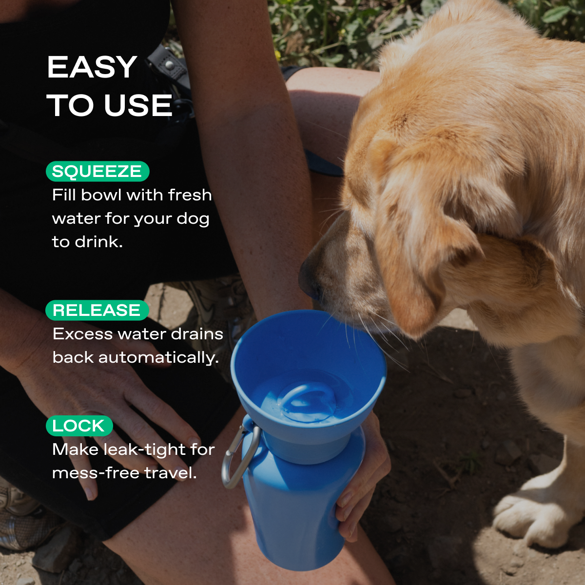 Portable Dog Travel Water Bottle - 20oz