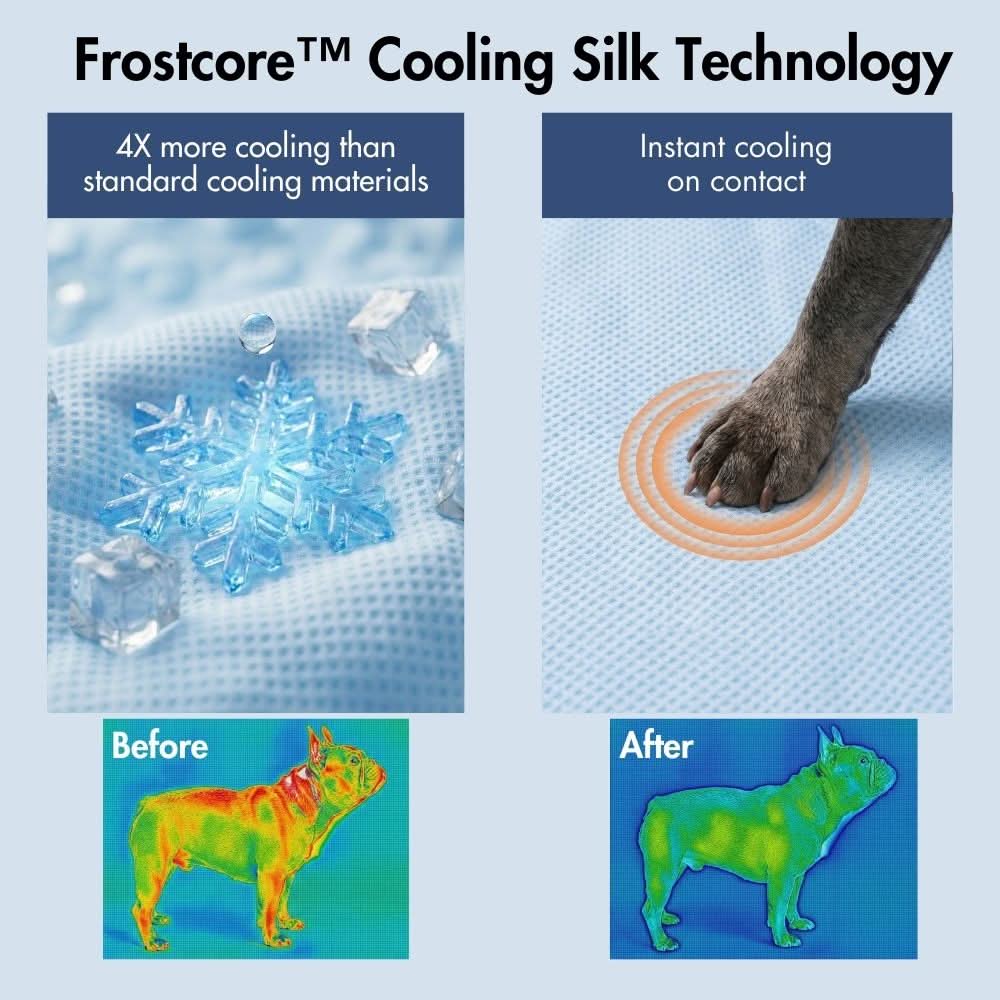 Cooling Couch Cover Dog Bed with Bolster Support