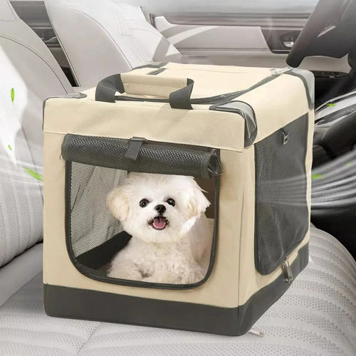 Portable Folding Pet Crate for Small Dogs & Cats