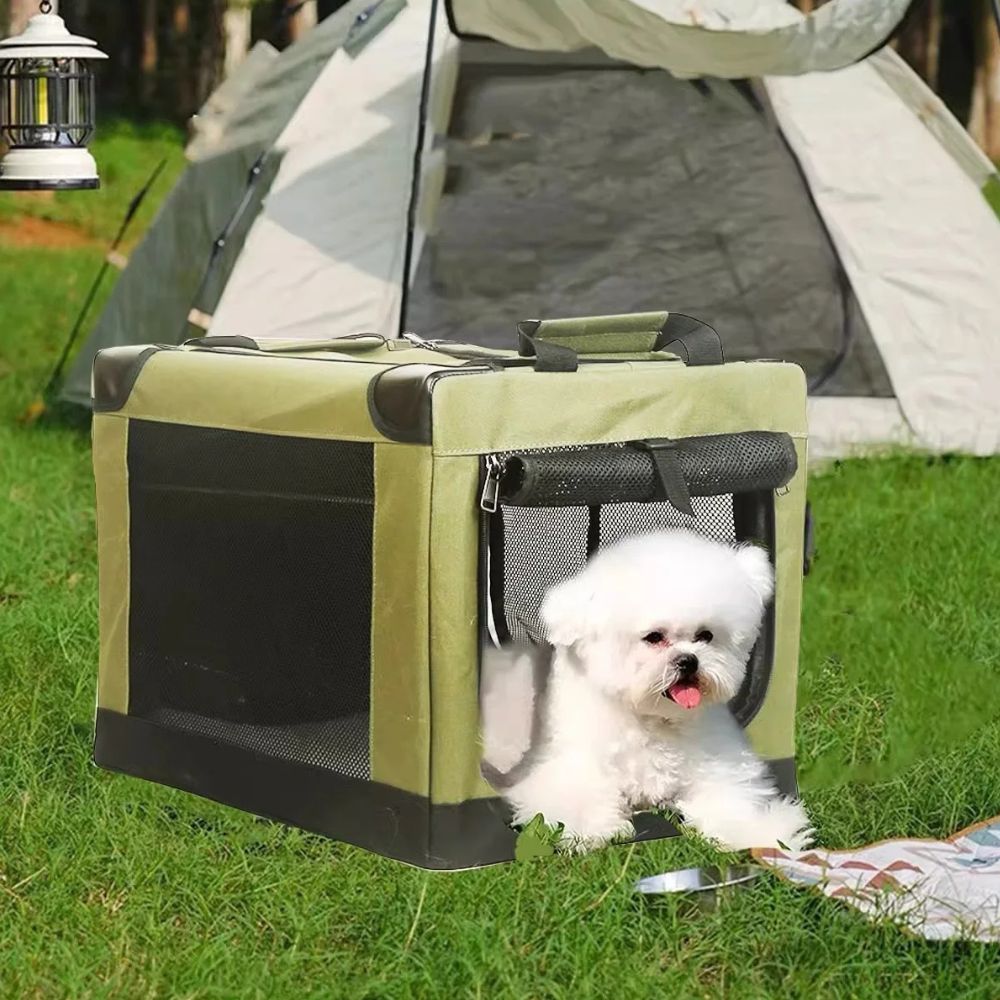 Portable Folding Pet Crate for Small Dogs & Cats
