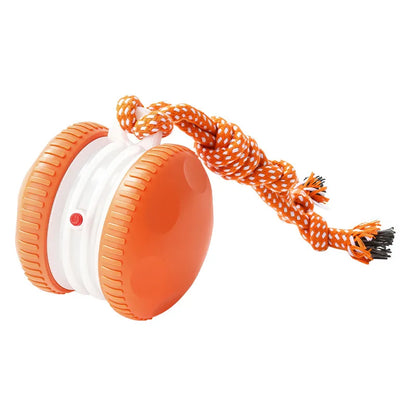 Interactive Dog Enrichment Ball with Rope Toy