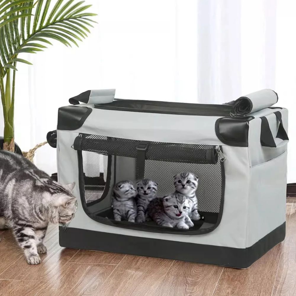 Portable Folding Pet Crate for Small Dogs & Cats