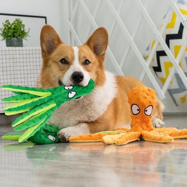 Octopus Squeaky Dog Toy