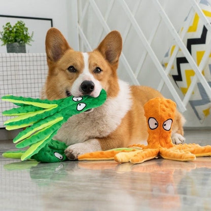 Octopus Squeaky Dog Toy