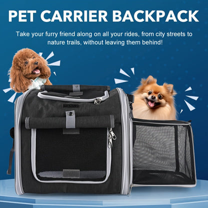 Expandable Pet Bike Basket for Small Dogs & Cats