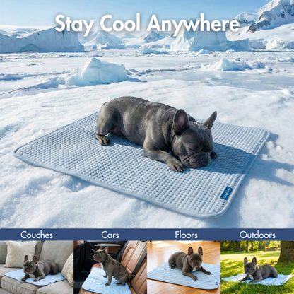 2-Pack Cooling Dog Mats with Non-Slip Base