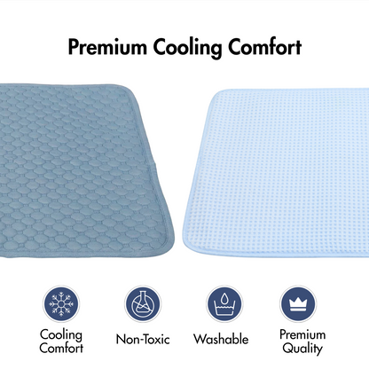2-Pack Cooling Dog Mats with Non-Slip Base