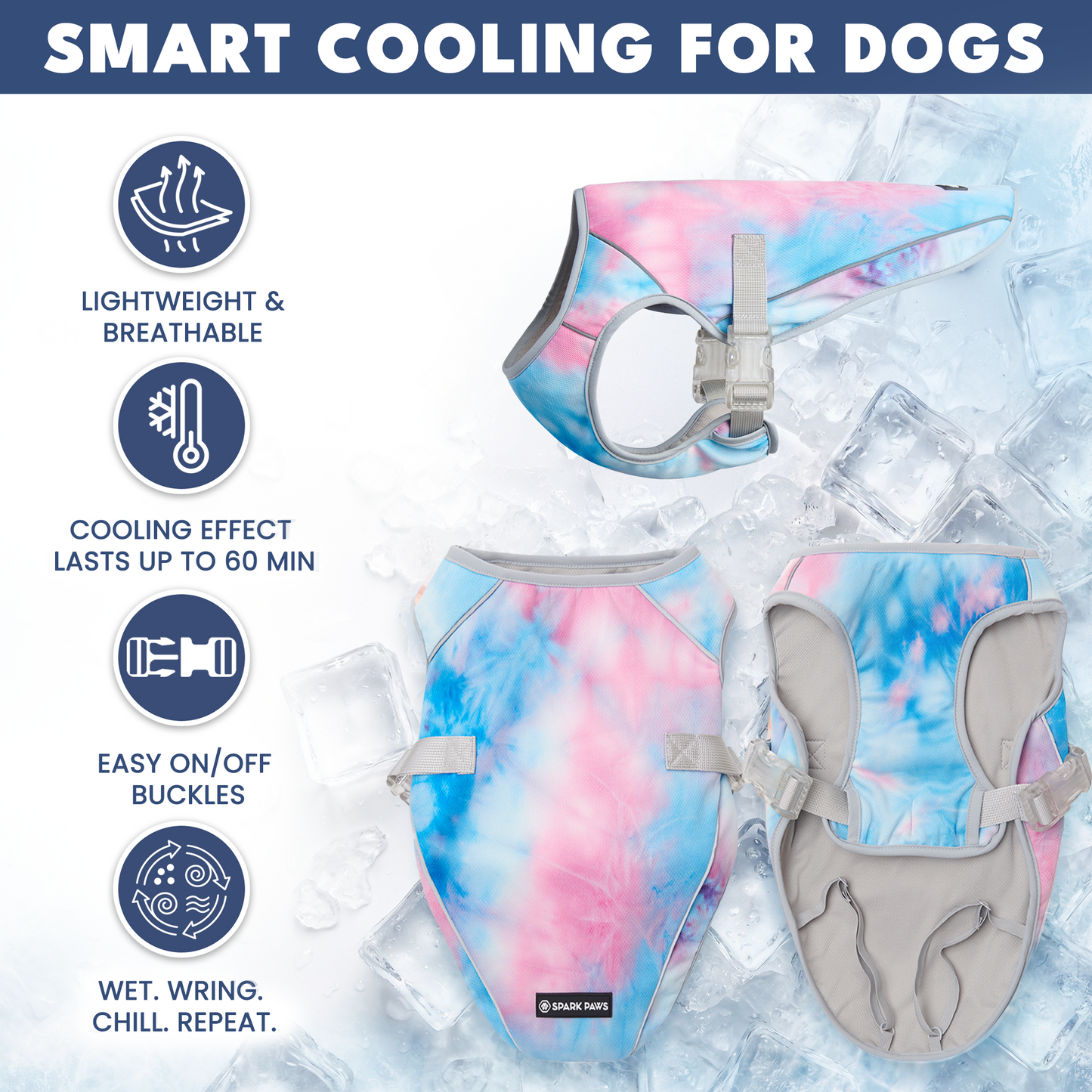 2-Pack Evaporative Dog Cooling Vests