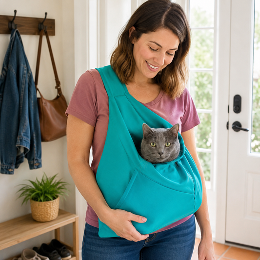 Scratch-Resistant Cat Sling Carrier for Travel