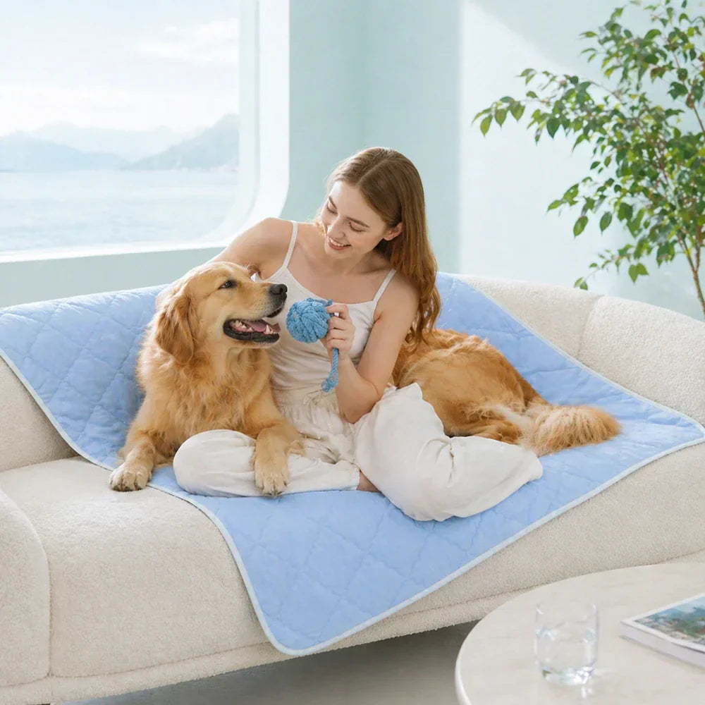 Reversible Quilted Cooling Pet Blanket