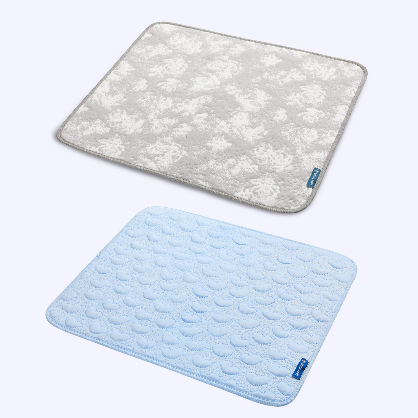 2-Pack Cooling Dog Mats with Non-Slip Base