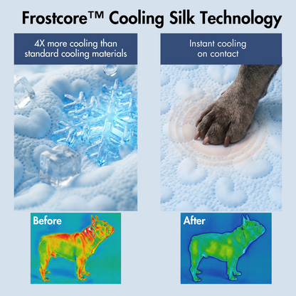 2-Pack Cooling Dog Mats with Non-Slip Base