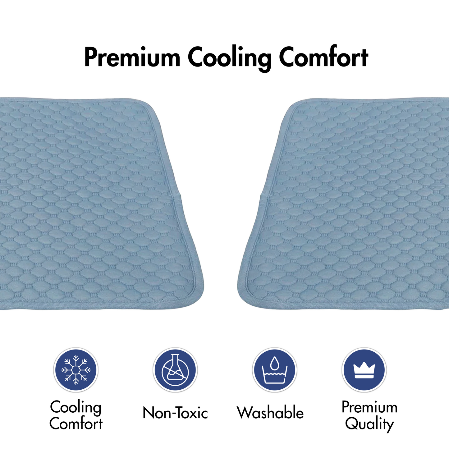2-Pack Cooling Dog Mats with Non-Slip Base
