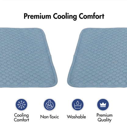 2-Pack Cooling Dog Mats with Non-Slip Base