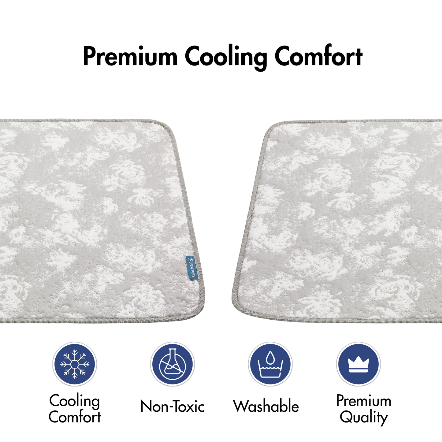 2-Pack Cooling Dog Mats with Non-Slip Base