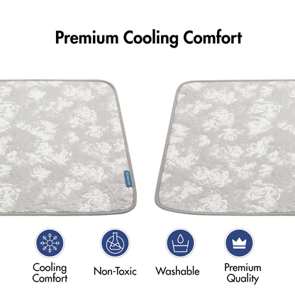 2-Pack Cooling Dog Mats with Non-Slip Base