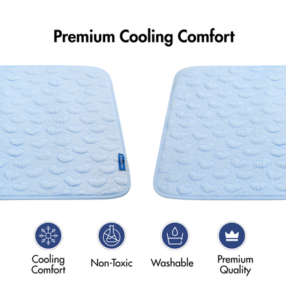 2-Pack Cooling Dog Mats with Non-Slip Base