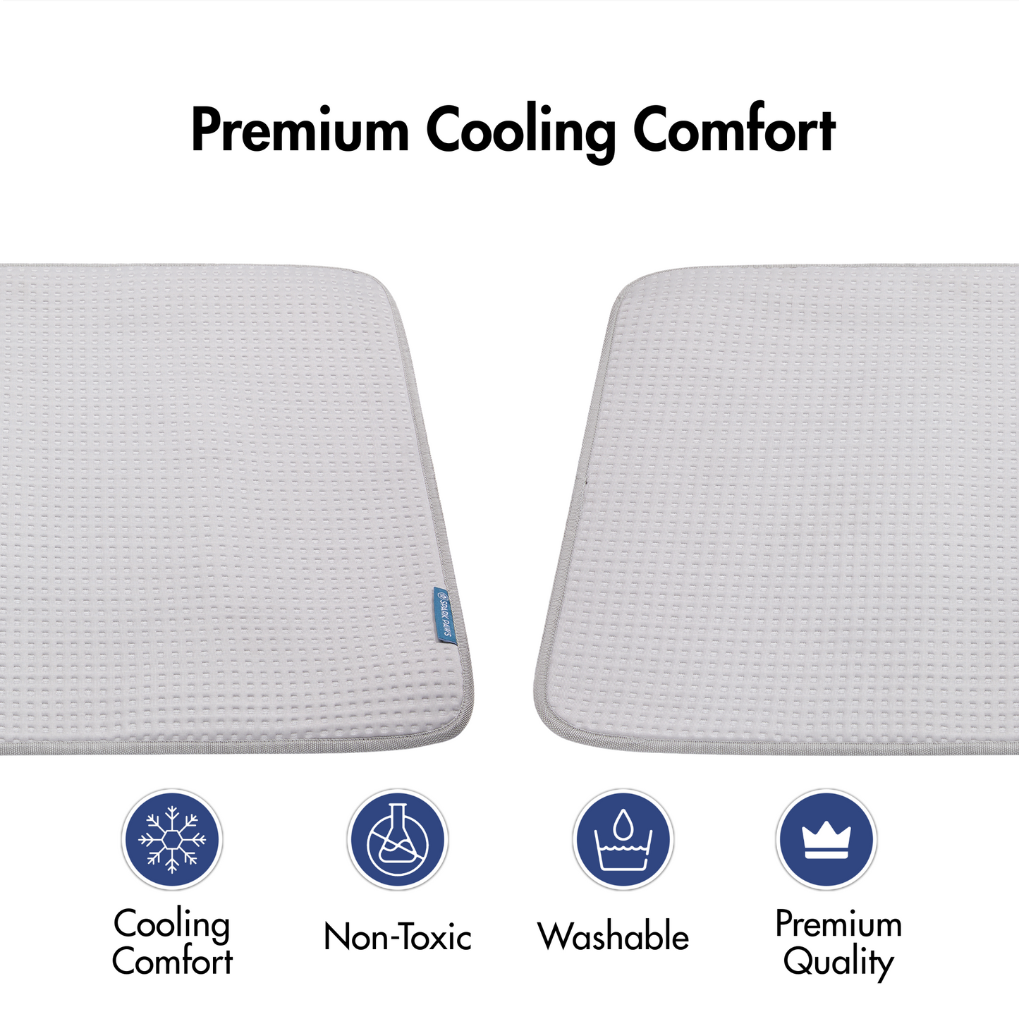 2-Pack Cooling Dog Mats with Non-Slip Base