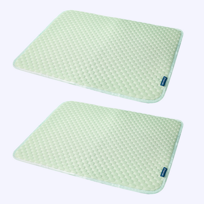 2-Pack Cooling Dog Mats with Non-Slip Base