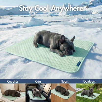 2-Pack Cooling Dog Mats with Non-Slip Base
