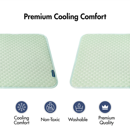2-Pack Cooling Dog Mats with Non-Slip Base