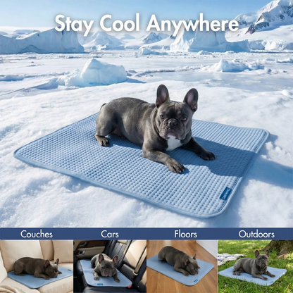 2-Pack Cooling Dog Mats with Non-Slip Base