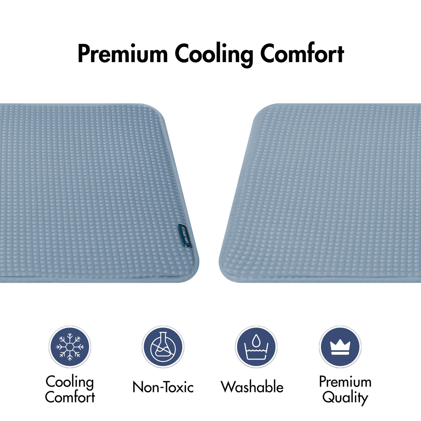 2-Pack Cooling Dog Mats with Non-Slip Base