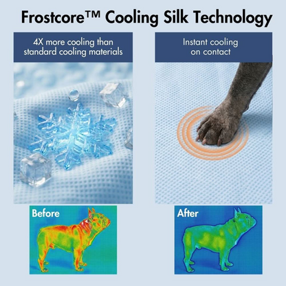 2-Pack Cooling Dog Mats with Non-Slip Base