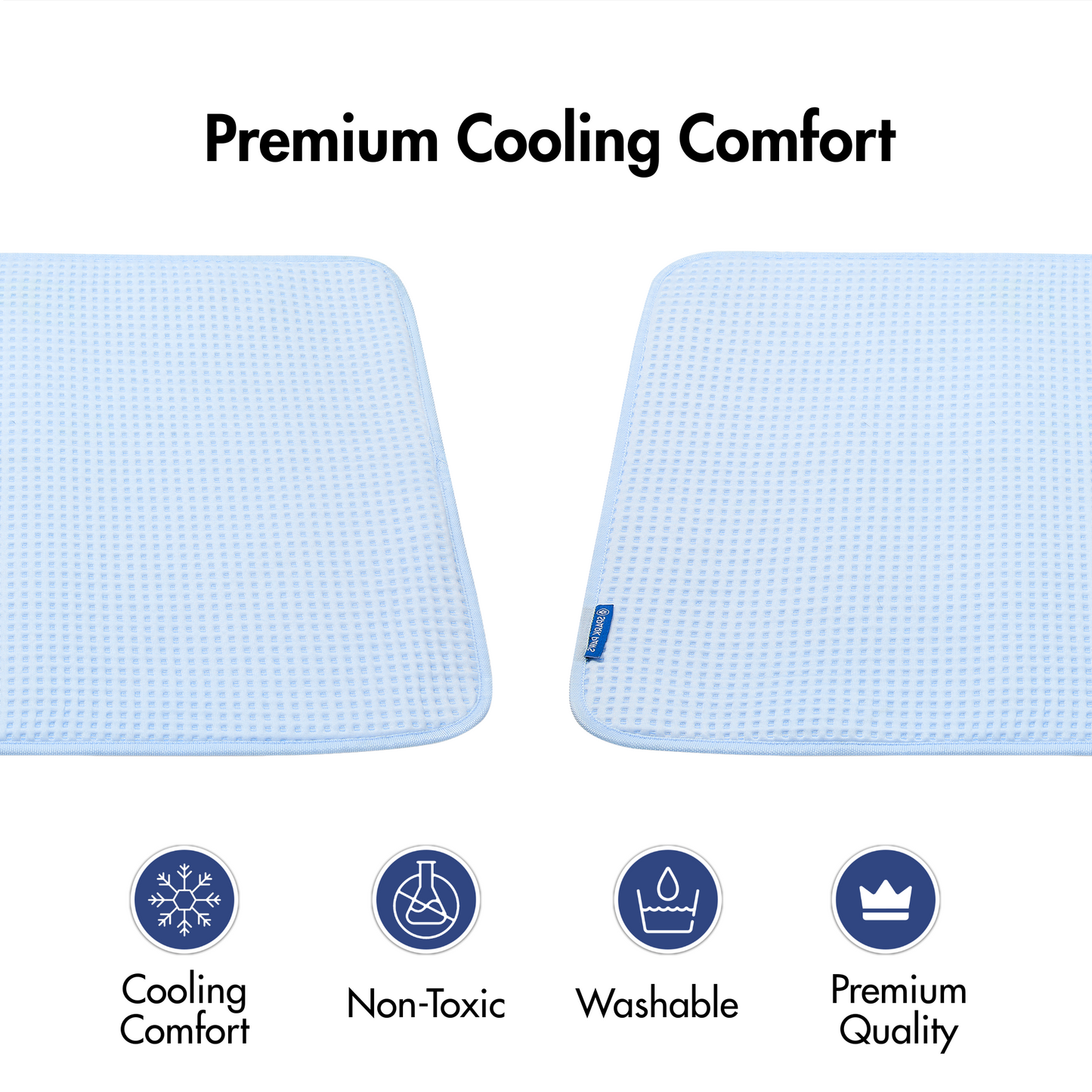 2-Pack Cooling Dog Mats with Non-Slip Base