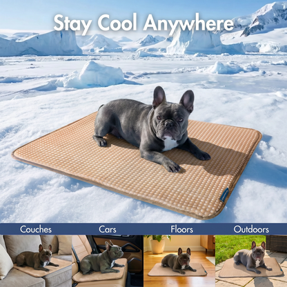 2-Pack Cooling Dog Mats with Non-Slip Base