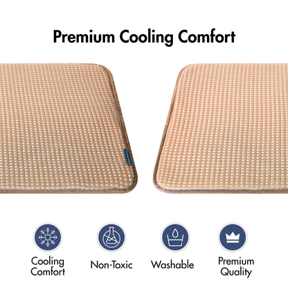 2-Pack Cooling Dog Mats with Non-Slip Base