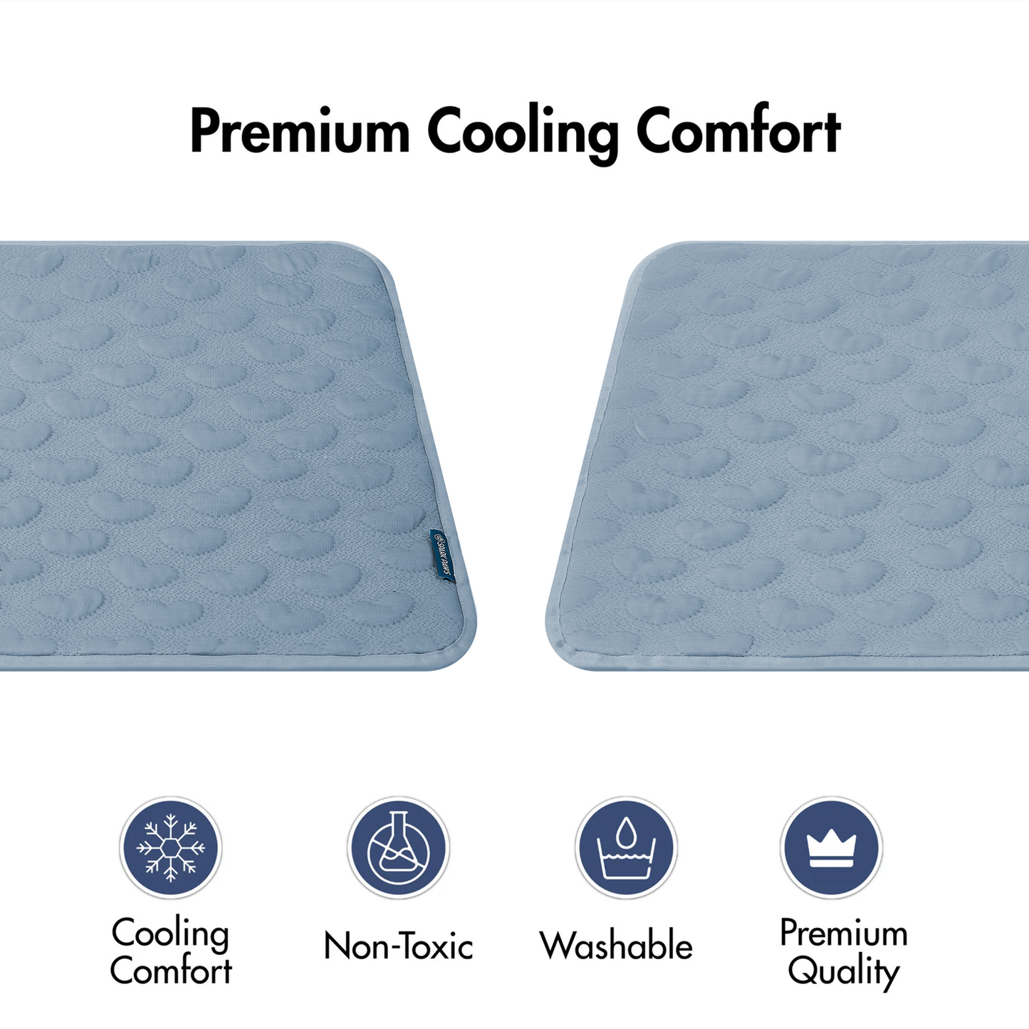 2-Pack Cooling Dog Mats with Non-Slip Base