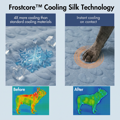 2-Pack Cooling Dog Mats with Non-Slip Base
