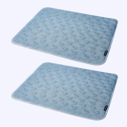 2-Pack Cooling Dog Mats with Non-Slip Base