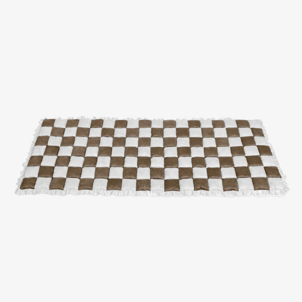 Plush Plaid Dog Blanket & Mat