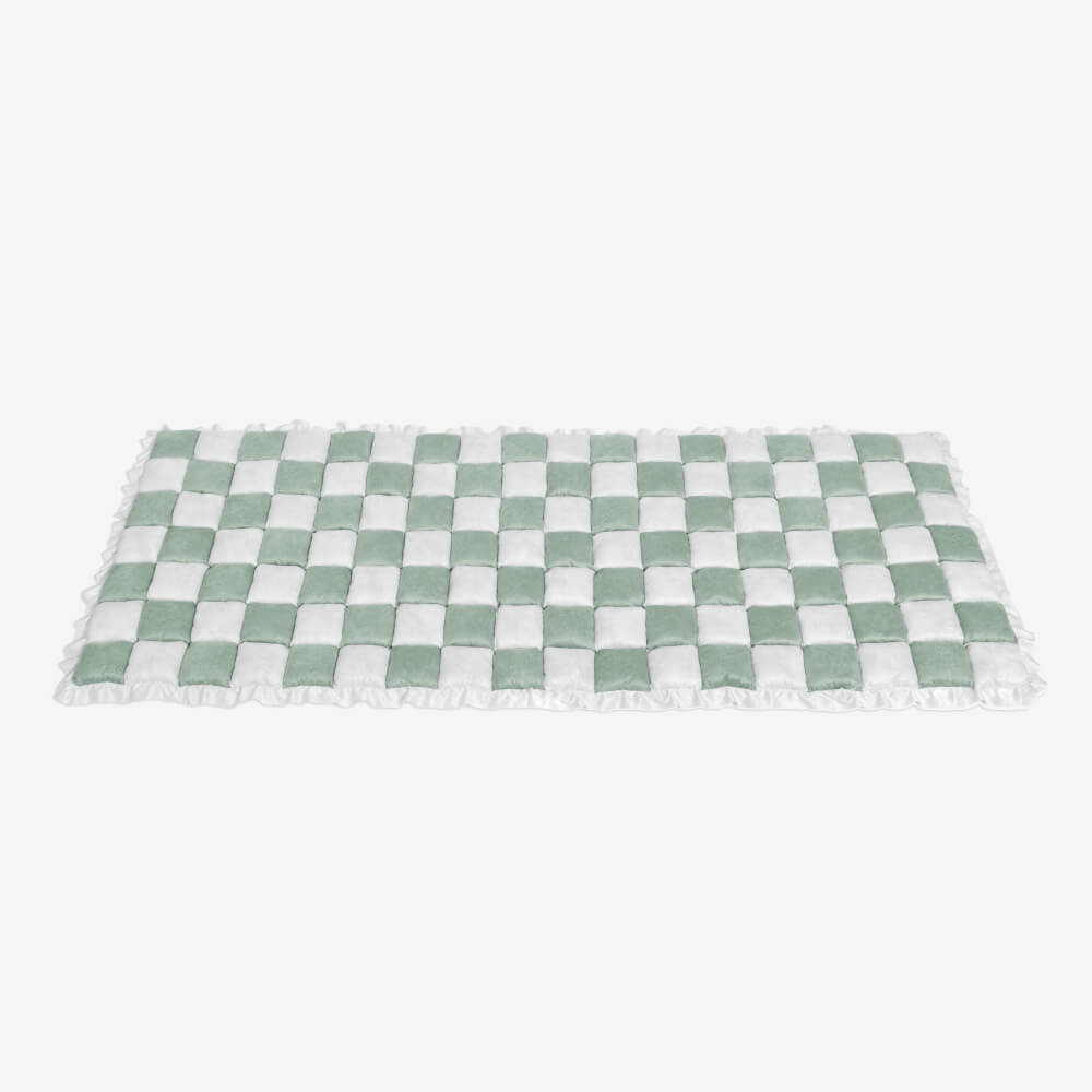 Plush Plaid Dog Blanket & Mat