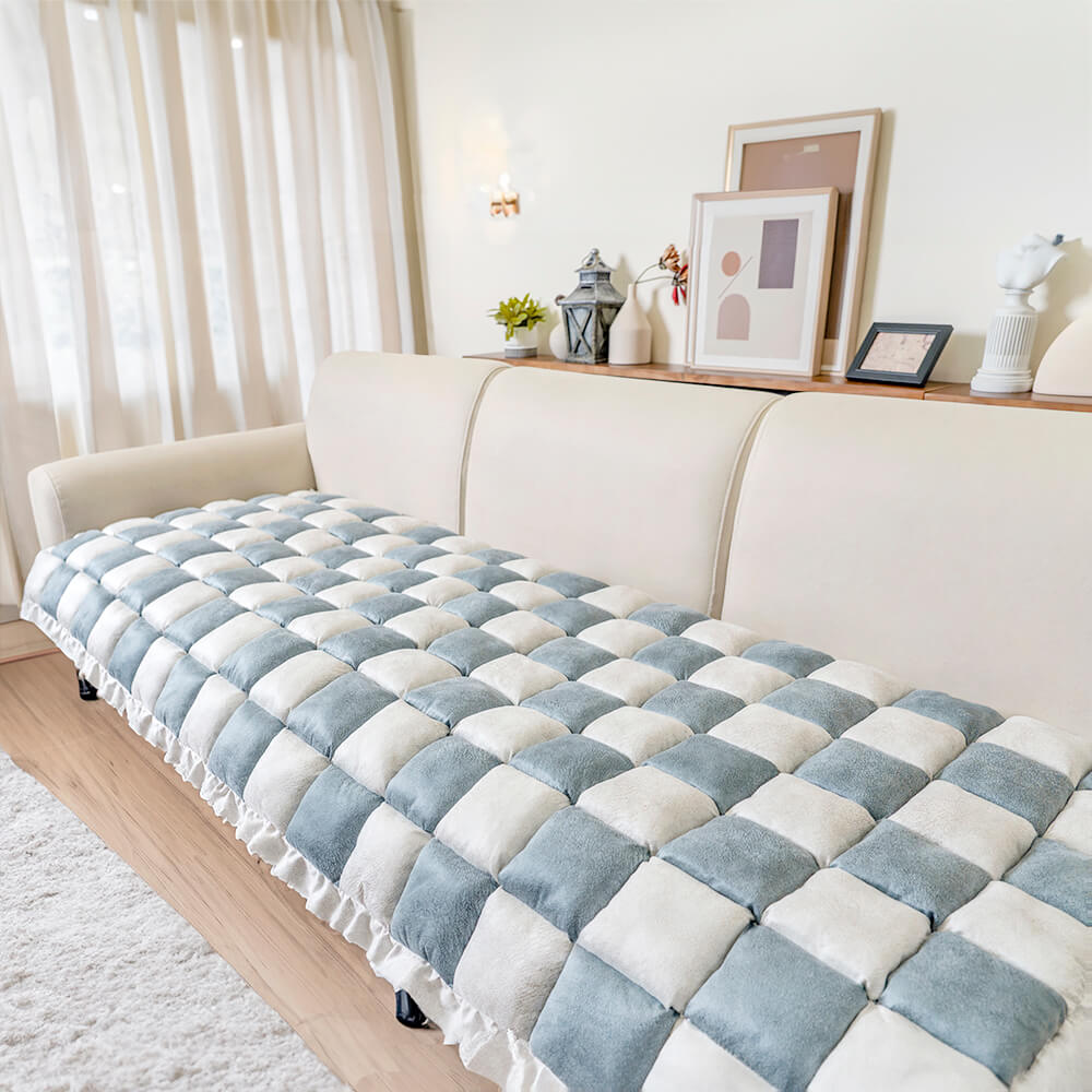 Plush Plaid Dog Blanket & Mat