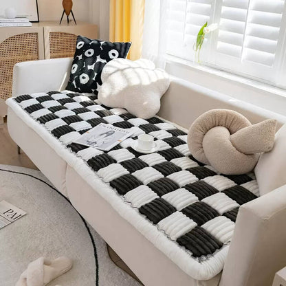 Plush Plaid Dog Blanket & Mat