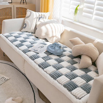 Plush Plaid Dog Blanket & Mat