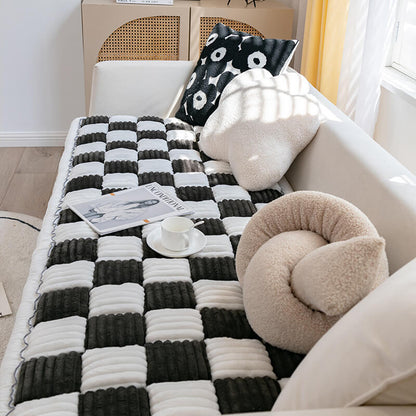 Plush Plaid Dog Blanket & Mat