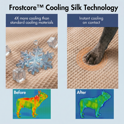 Cooling Dog Car Seat Bed with Headrest Strap