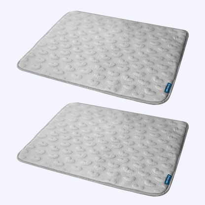 2-Pack Cooling Dog Mats with Non-Slip Base