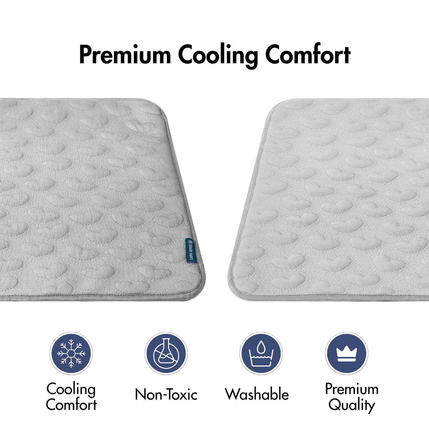 2-Pack Cooling Dog Mats with Non-Slip Base