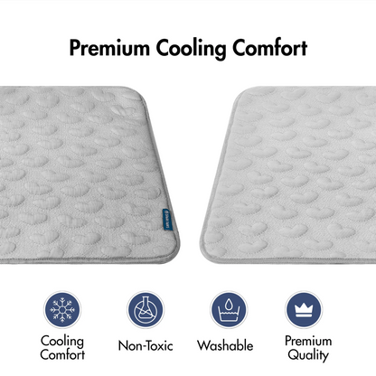 2-Pack Cooling Dog Mats with Non-Slip Base
