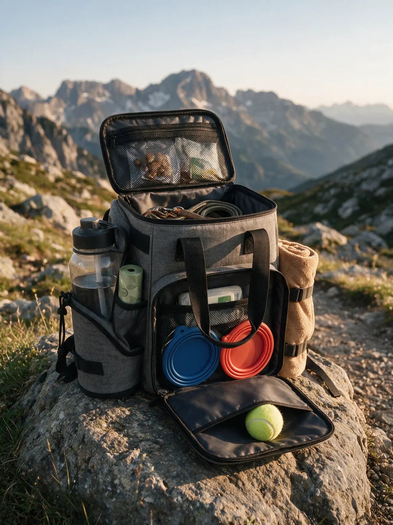 Modular Dog Travel Backpack with Storage Compartments