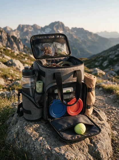 Modular Dog Travel Backpack with Storage Compartments