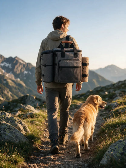 Modular Dog Travel Backpack with Storage Compartments
